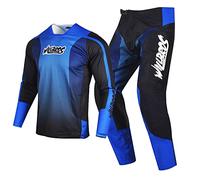 Willbros Completo Maglia e Pantaloni da Motocross Uomo Set di Ingranaggi MX Enduro Fuori Strada Equitazione AbbigliaUominito da Corsa Adulto