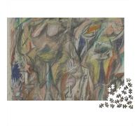 Willem De Kooning Puzzle 1000 Pezzi Difficoltà Medio-Alt, Rompicapo dipinto Adulti, arte Idea Regalo Perfetto, Impegnativi Puzzles museo Bellissimi Con Colori Brillant