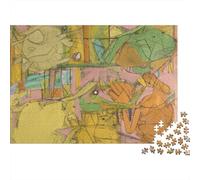 Willem De Kooning Puzzle Di Legno dipinto 1000 Pezzi, Puzzles Impossible museo, Per Adulti Classici, Rompicapo arte Per Giovani Giochi Educativi