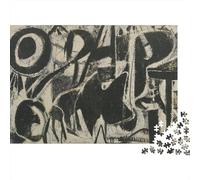 Willem De Kooning Puzzles Di Legno 1000 Piece, DIY Jigsaw Puzzle museo for Teens, opere d'arte famose nel mondo Challenging Decompression, Fun Games, Educational Toys, Puzzle Impossible arte