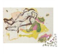 Willem De Kooning Puzzles in Legno, Rompicapo opere d'arte famose nel mondo 1000 Pezzi, dipinto Puzzle Impegnativi Adulti, Puzzle museo Di Natale, Regali Di Festa,