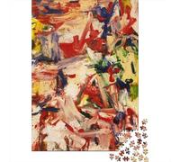 Willem De Kooning Puzzles museo, arte Puzzle Impegnativi Per Adulti, Jigsaw Rompicapo dipinto, Famiglia Regalo Di Festa, Puzzle Impossible, 1000 Pcs
