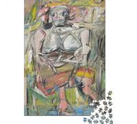 Willem De Kooning Puzzles opere d'arte famose nel mondo, museo Puzzle Impegnativi Per Adulti, Jigsaw Rompicapo dipinto, Famiglia Regalo Di Festa, Puzzle Impossible, 1000 Pcs
