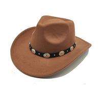 Willheoy Cappello da Cowboy a Tesa Larga Occidentale Western Australia Grande Bordo Unisex Uomo e Donna in Feltro Vintage (as6, Numeric, Numeric_56, Numeric_58, Khaki 2#, 56-58)