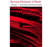 Willi Apel Harvard Dictionary of Music (Copertina rigida)