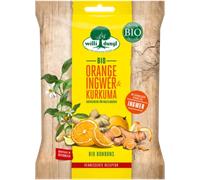 Willi Dungl Caramelle alle Erbe Bio - Arancia Zenzero e Curcuma - 65 g