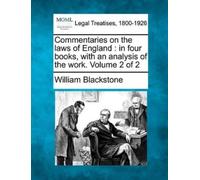 William Blackstone Commentaries on the laws of England (Tascabile)