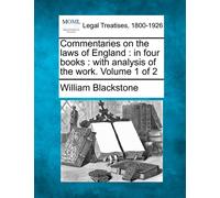 William Blackstone Commentaries on the laws of England (Tascabile)