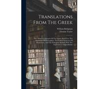 William Bridgman Thomas Taylor Translations From The Greek (Copertina rigida)