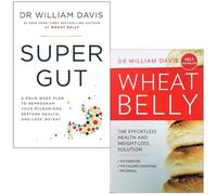 William Davis 2 Books Collection Set (Super Gut And Wheat Belly)