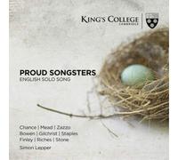 William Denis Browne Proud Songsters: English Solo Song (CD) Album
