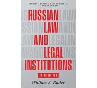 William E Butler Russian Law and Legal Institutions (Copertina rigida)