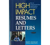 William J Banis Ronald L Krannich High Impact Resumes & Letters (Tascabile)