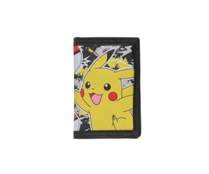 William Lamb Pikachu Graffiti Tri-Fold Wallet Kids Pokemon Portafoglio con tasche per carte e monete