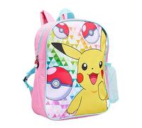 William Lamb Simpatico zaino Pokemon Pikachu e Poke Ball rosa, 30 cm (altezza) x 25 cm (larghezza) x 8 cm (profondità) con tasca porta bottiglia d'acqua, rosa