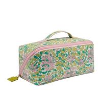 William Morris At Home Beauty Washbag, borsa da toilette per prodotti essenziali per il trucco, cosmetici, pelle vegana, organizer da viaggio per donne, custodia con cerniera, regalo di bellezza per