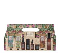 William Morris At Home Crema per le mani, balsamo di recupero, bagnoschiuma e nebbia per ambienti x3 100ml, capelli e cuscini 35ml, 50ml, olio per il corpo 30ml, candela 30g, formato da viaggio