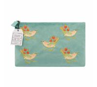 William Morris At Home Pochette grande da ricamo, 31 x 21 x 4,5 cm | Borsa da viaggio in velluto verde, organizer per cosmetici o trucchi, vegana e cruelty friendly
