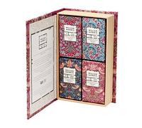 William Morris At Home Saponi per ospiti patchouli e bacche rosse | Arricchito con vitamine | Cruelty Free & Vegan Friendly | 4 x 50g