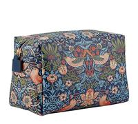 William Morris at Home Strawberry Thief Large Blue Wash Bag | articoli da toeletta e beauty Essentials | finta pelle | stampa ladro di fragole | regalo di viaggio perfetto