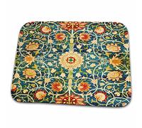 William Morris Blue Coral Orange Flower Pattern Flower Kaleidoscope Vintage Art Zerbino Ingresso Trappola Sporco Tappeto Entrata Antiscivolo Tappeti Da Bagno Per Cucina Esterno 40X60 Cm
