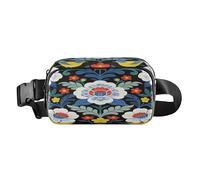 William Morris Blue Flower Bird Marsupio alla moda per uomo donna grande capacità con cinghia regolabile per allenamento corsa escursionismo bolsas de cintura para mujer