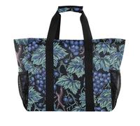 William Morris, borsa da donna, pieghevole, resistente all'acqua, con manici, colore: blu uva, william Morris uva blu, 1 size, Moda