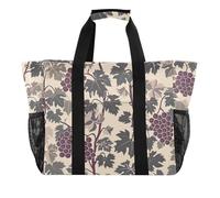 William Morris - Borsa multiuso pieghevole con scomparti con manici, colore: viola uva, william Morris uva viola, 1 size, Moda
