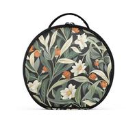 William Morris, borsa per il trucco con motivo floreale selvatico con scomparti e manico, impermeabile, con manico e divisori regolabili, 28 cm