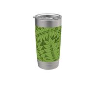 William Morris Branch Botanical Pattern Floreale Foresta Foglie Bicchiere termico in acciaio inox doppia parete