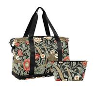 William Morris Design Sloth Carry on Weekender Borsa da notte con tasca bagnata tracolla regolabile borsa da palestra per aereo, viaggi, pieghevole, per uomini e donne