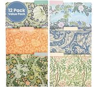 William Morris Designs - Confezione da 12 cartelle portadocumenti, 6 design assortiti