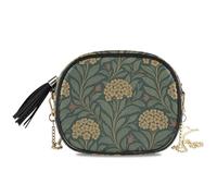 William Morris Euphorbia Pattern Cross Body Bag Uomo Moda con Tracolla Regolabile Piccola Borsa a Tracolla Take a Walking