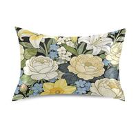 William Morris, federa per cuscino per il corpo con narciso con giglio giallo, 1 federa lunga con chiusura a busta, regalo per donne e uomini, decorazione per la casa