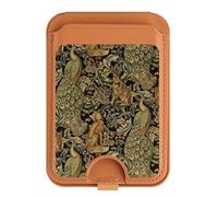 William Morris Forest Velvet Magnetic Card Wallet Holder Stand per iPhone 16 15 14 13 Pro Max, Multicolore