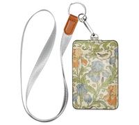 William Morris Iris and Bird Cruise Essentials, porta badge verticale con cordino e porta carte per carte di credito, viaggi e vacanze
