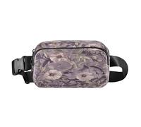 William Morris - Marsupio a tracolla, alla moda, stile malva, floreale, per donne, uomini, adolescenti, impermeabile, essenziale da viaggio, con cinghia regolabile, per viaggi, corsa, escursionismo
