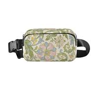 William Morris - Marsupio a tracolla con giglio rosa, per donne, uomini, adolescenti, impermeabile, con cinghia regolabile, per viaggi, shopping, corsa