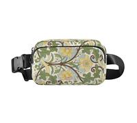 William Morris - Marsupio alla moda con giglio giallo, per donne, uomini, adolescenti, impermeabile, con cinghia regolabile, per ciclismo, escursionismo, palestra