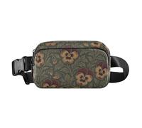 William Morris - Marsupio alla moda con motivo viola del pensiero per donne e uomini, multiuso, marsupio da corsa con cinghia regolabile per allenamento, corsa, escursionismo