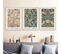 William Morris Museum Exhibition Poster Canvas Painting Gallery Wall Art Prints Immagini d'epoca Living Room Home Decor 40x60cm-3Pcs Frameless