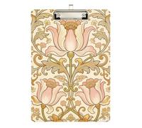 William Morris Pink Lily portablocco tascabile in plastica per compiti pediatrici, dimensioni 9 x 12,5 Tablas para escribir