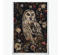 William Morris Poster floreale gufo Vintage animale arte della parete William Morris tela pittura floreale stampe per la casa foto decor 40x65cm senza cornice