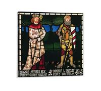William Morris - Poster su tela con re Artù e Sir Lancillotto del 1862, da appendere alla parete, decorazione per la casa