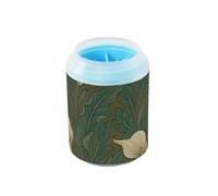 William Morris, pulitore portatile per cani con motivo a calle, massaggiatore con spazzola in silicone morbido, per cani di taglia media e grande