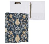 William Morris - Raccoglitore a 3 anelli, stile rustico, etnico, floreale, 3,8 cm, con copertina tascabile, 2 confezioni da 200 fogli