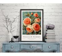 William Morris Roses Print, William Morris Exhibition Print, William Morris Poster, Vintage Wall Art, Textiles Art, Poster vintage (266c) A3