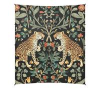 William Morris S Design Leopard Beach Cabana UPF50, parasole impermeabile per esterni, con pala per sabbia, sacchi di sabbia per campeggio, picnic, cortile