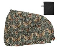 William Morris S Design Leopard Copertura impermeabile per bici con fori di bloccaggio Anti polvere pioggia neve UV Storage cyclette copertura adatta per la maggior parte dei fondi para bicias esterno