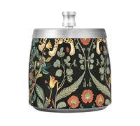 William Morris S Design Leopard Posacenere da patio in acciaio inox con coperchio per sigarette tavolo da esterno carino antiscivolo decorativo esterno posacenere da tavolo per uomini donne ceniceros